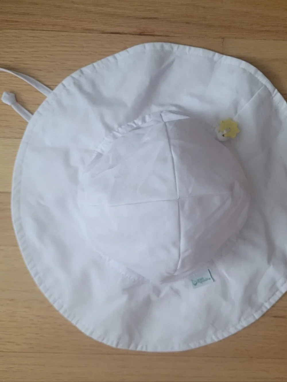 I. Play Green Sprouts Kids Wide Brim Sun Hat - White 2T-4T